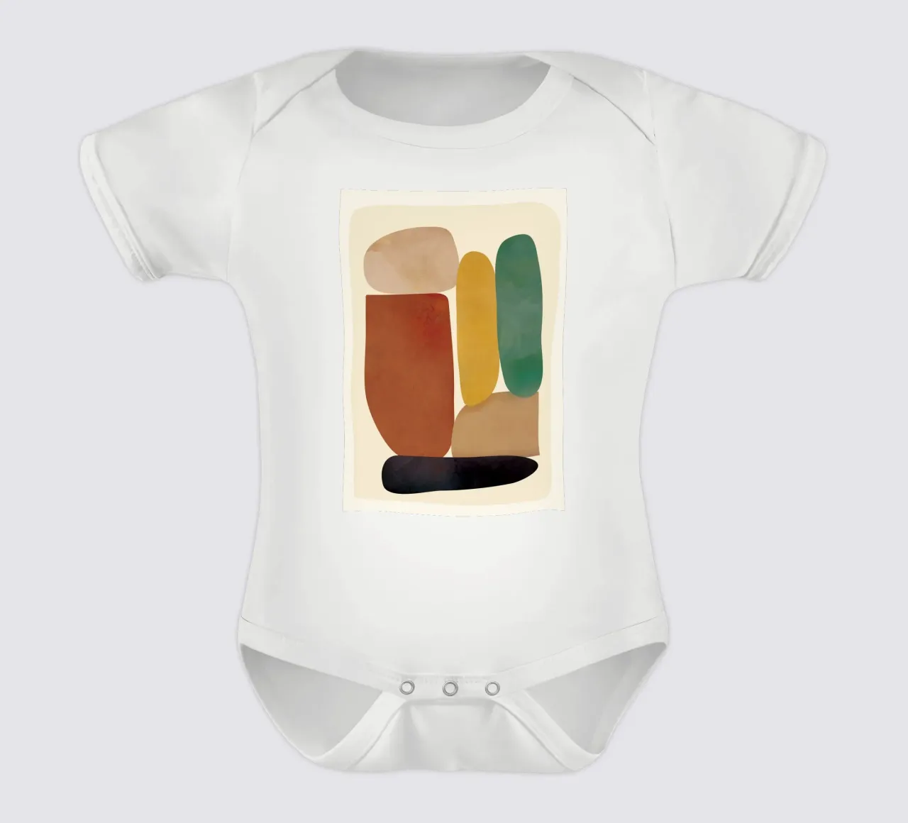 Abstract Minimal Shapes body neonato maniche corte da Flow Line