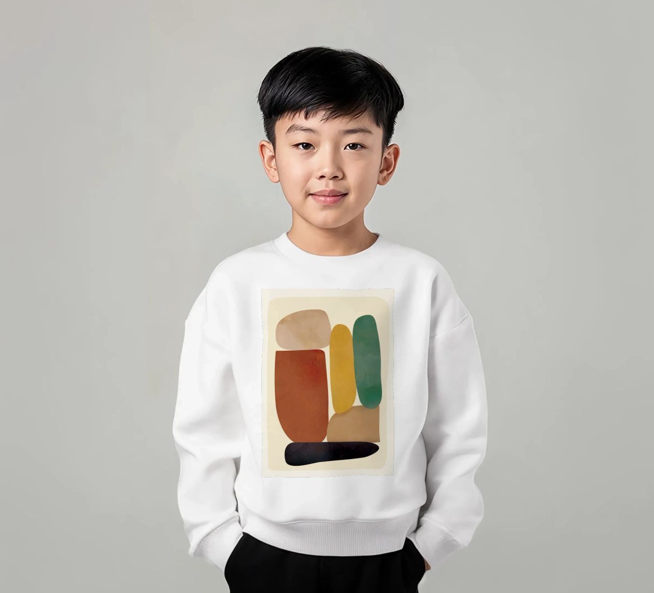 Abstract Minimal Shapes felpa bambino da Flow Line