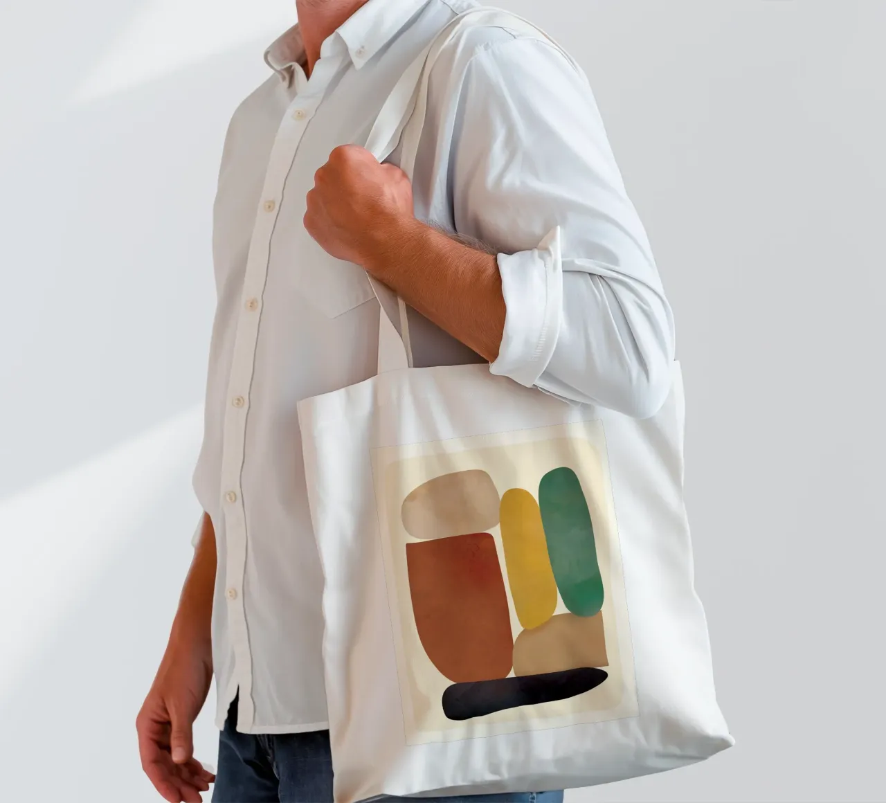 Abstract Minimal Shapes borsa in juta da Flow Line