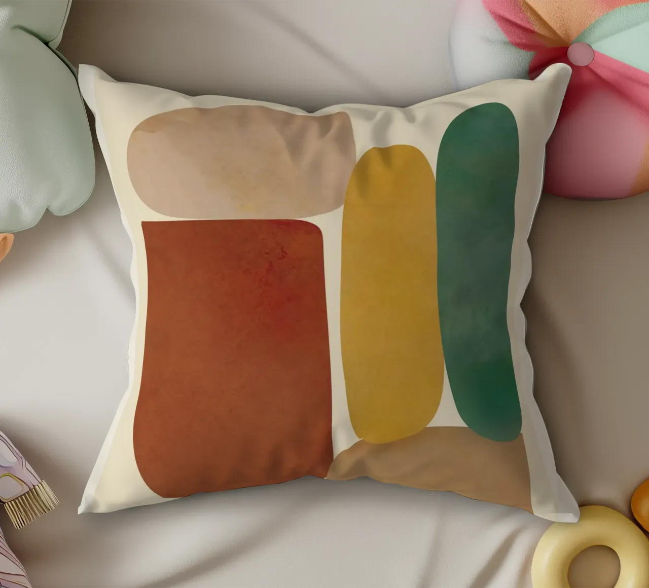 Abstract Minimal Shapes coussin de Flow Line