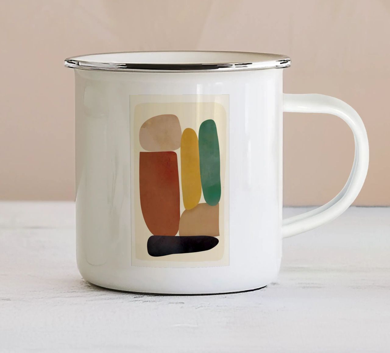 Abstract Minimal Shapes tazza in smalto da Flow Line