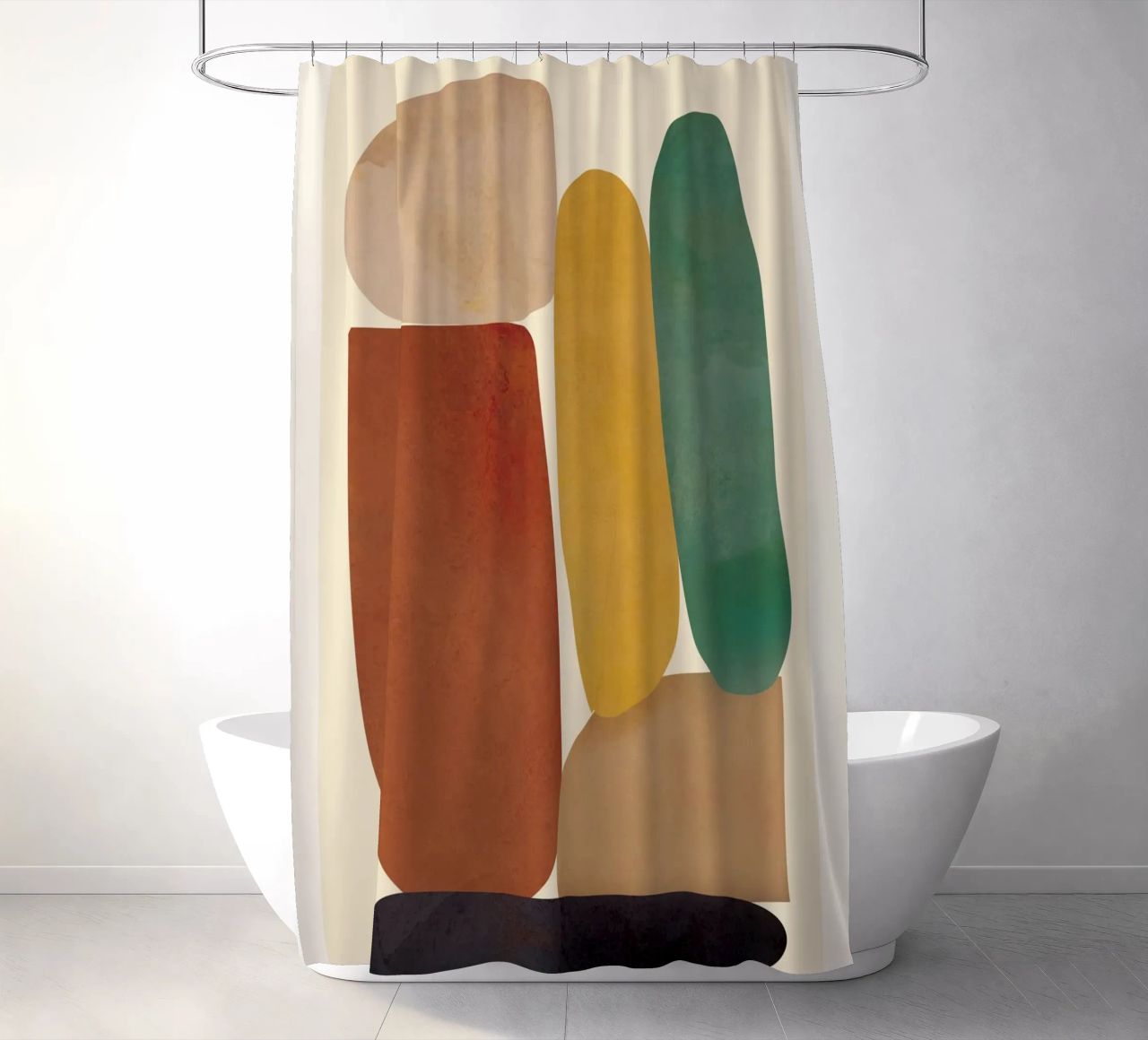 Abstract Minimal Shapes tenda da doccia da Flow Line