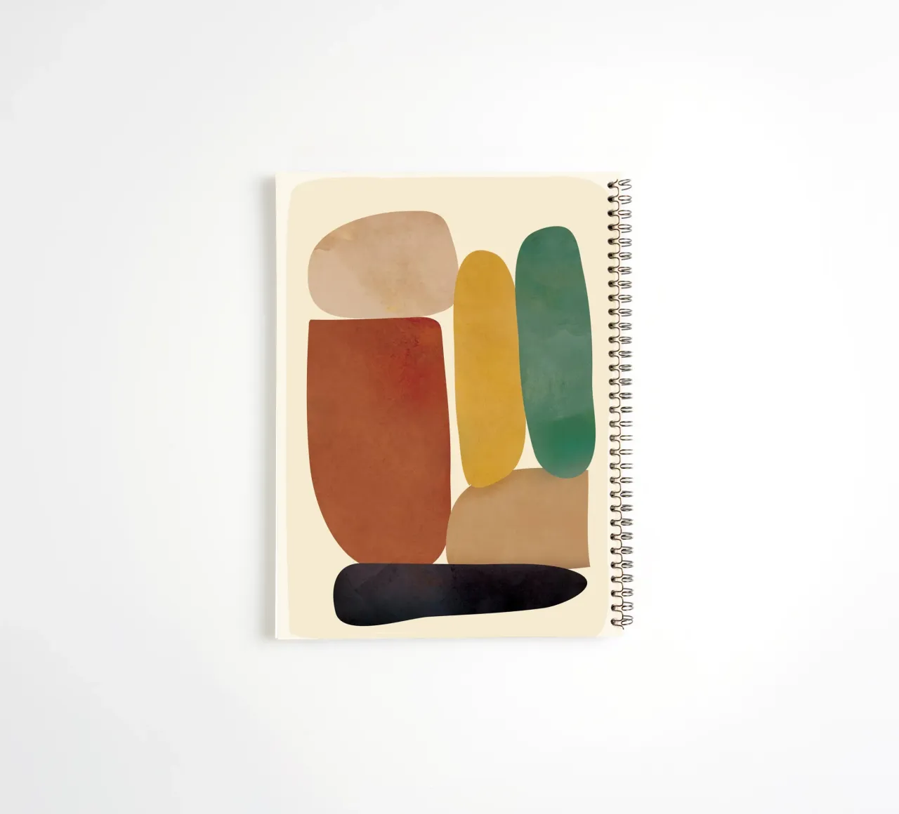 Abstract Minimal Shapes spiral notebook by Flow Line
