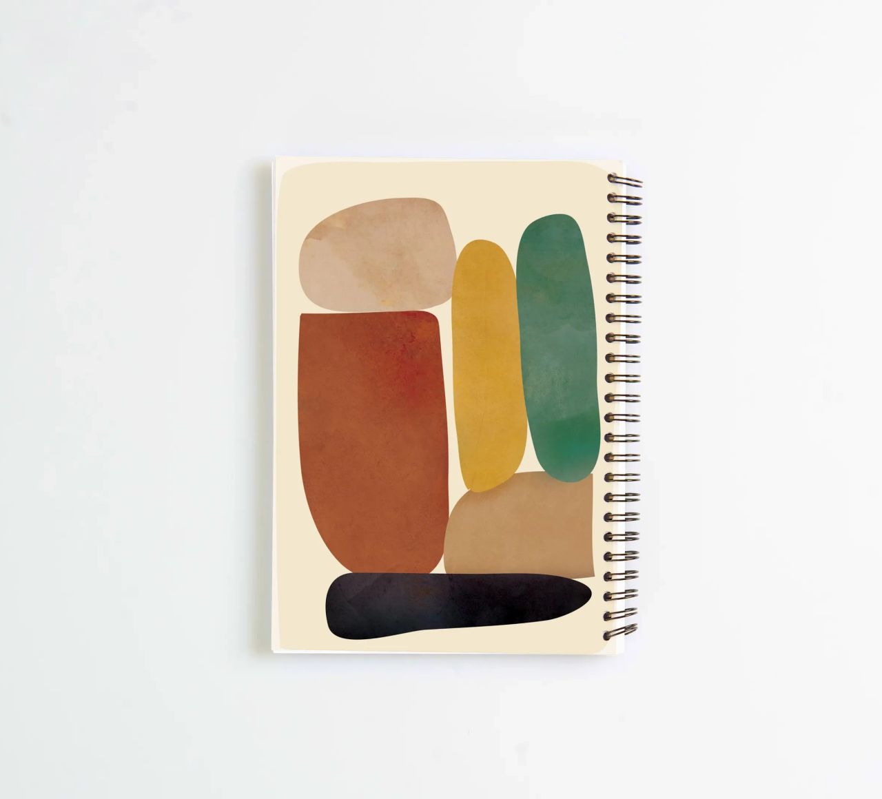Abstract Minimal Shapes spiral notebook by Flow Line