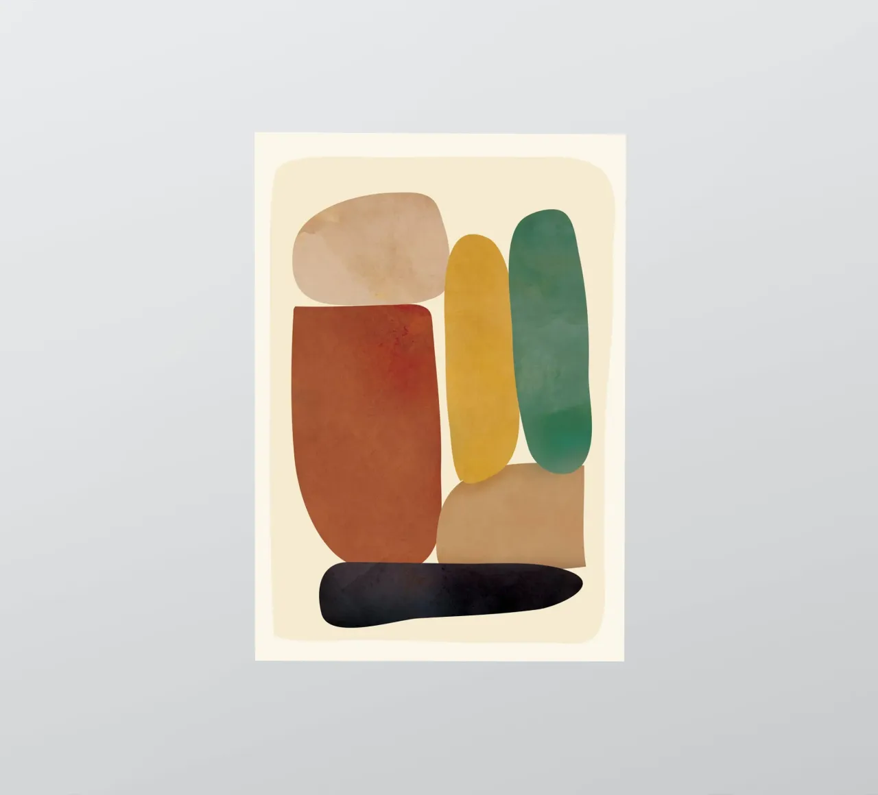Abstract Minimal Shapes sticker by Flow Line