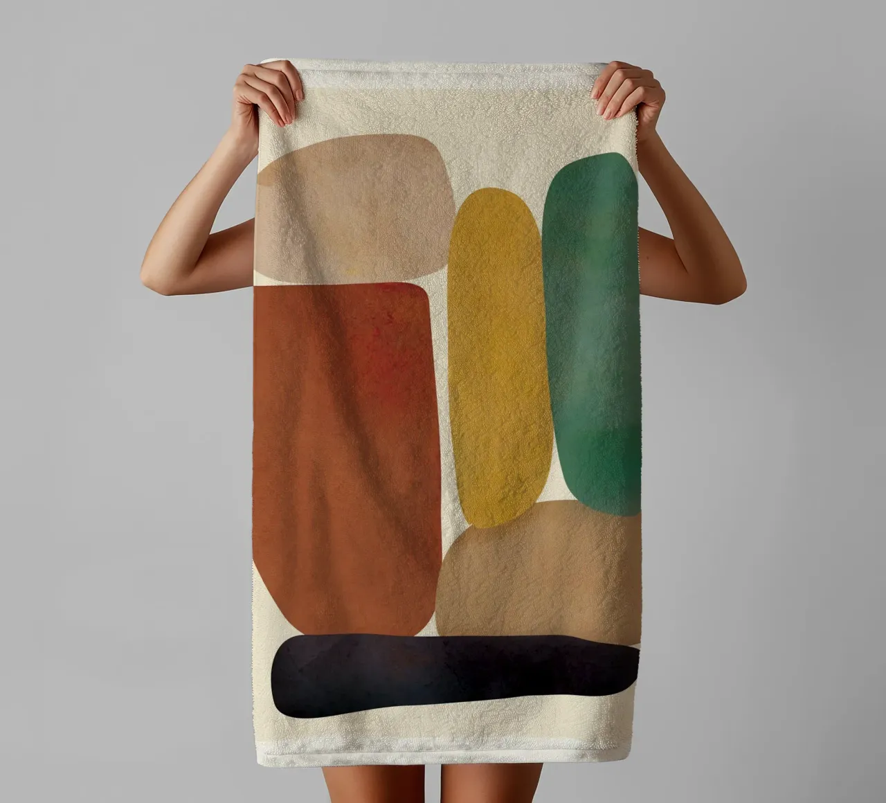 Abstract Minimal Shapes serviette de bain de Flow Line