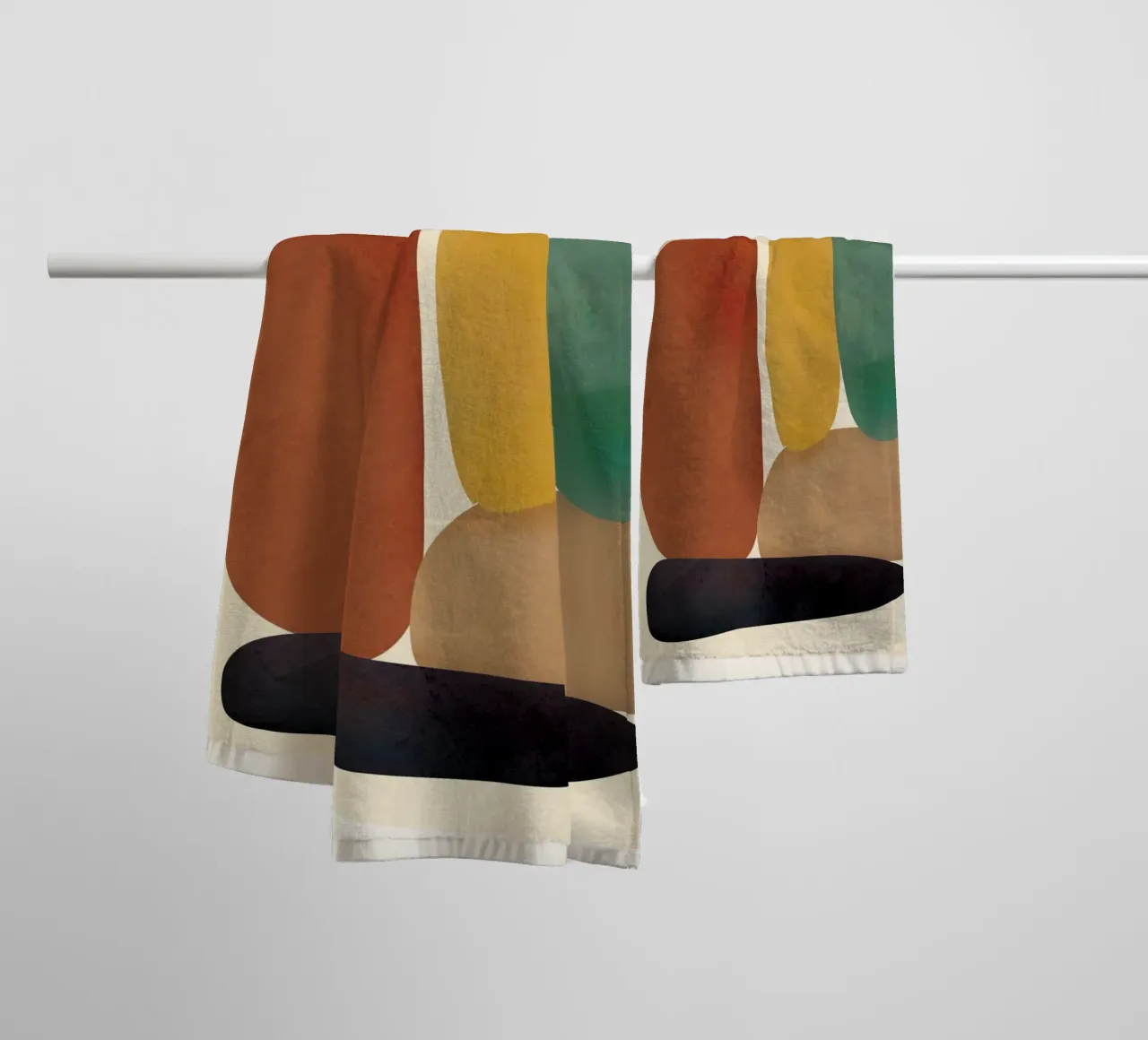 Abstract Minimal Shapes serviette de bain de Flow Line