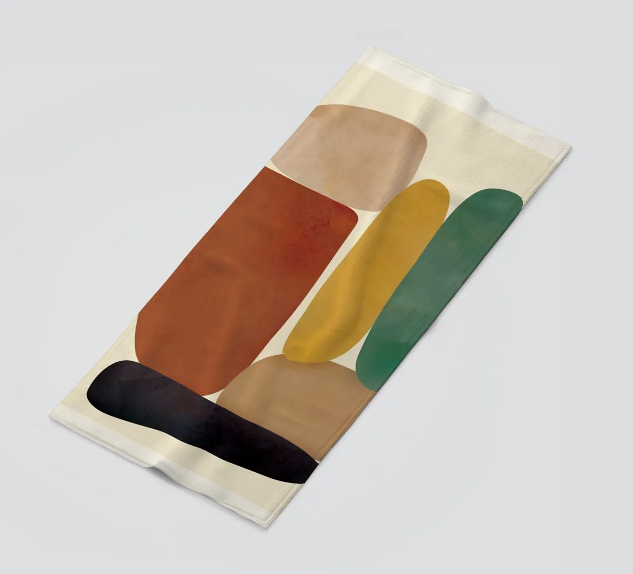 Abstract Minimal Shapes beach towel by Flow Line