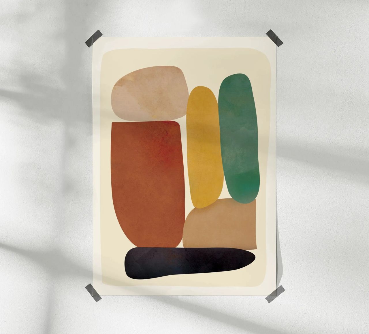 Abstract Minimal Shapes poster da Flow Line