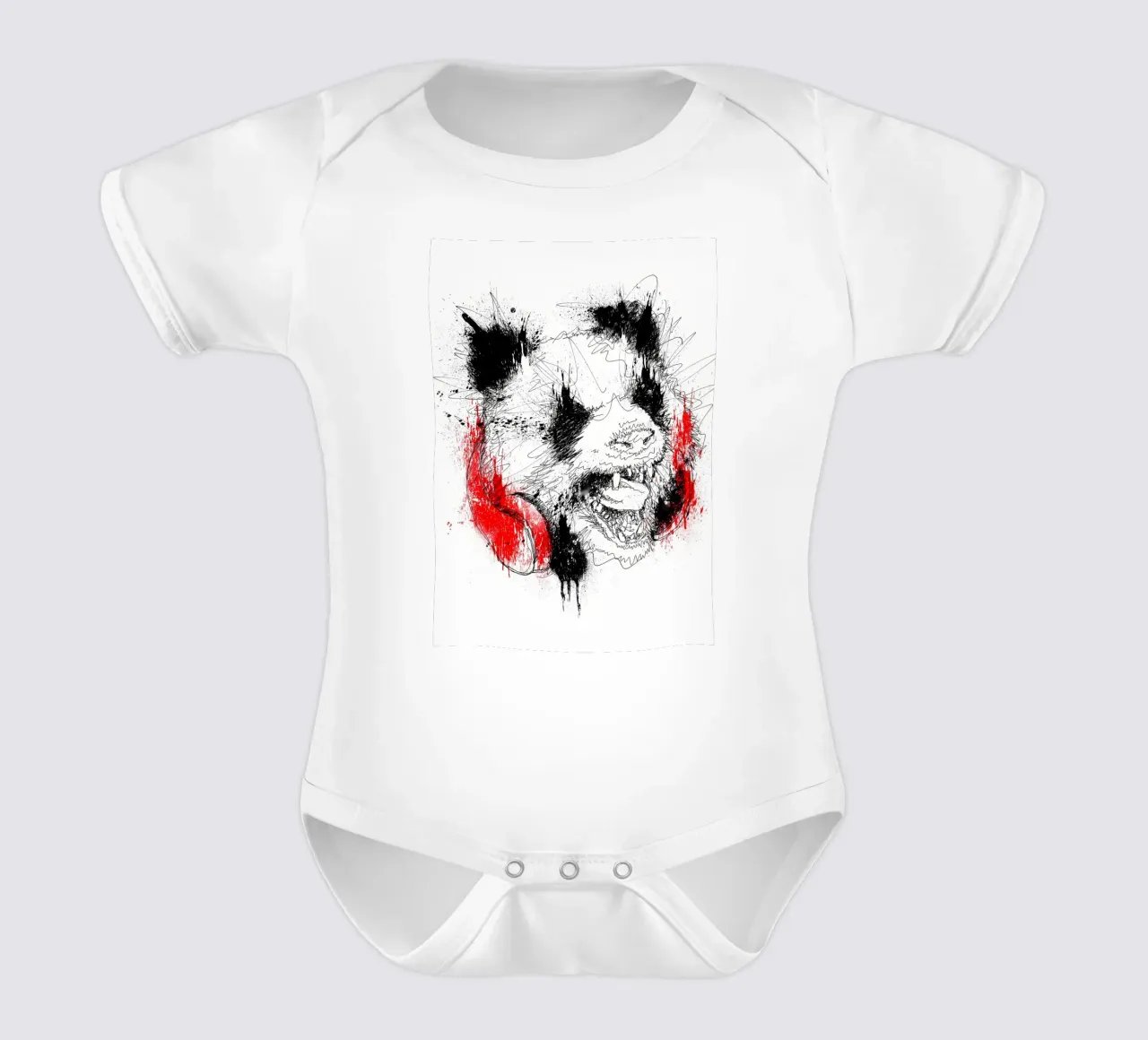 Panda Roar Graffio body neonato maniche corte da James M Coyle