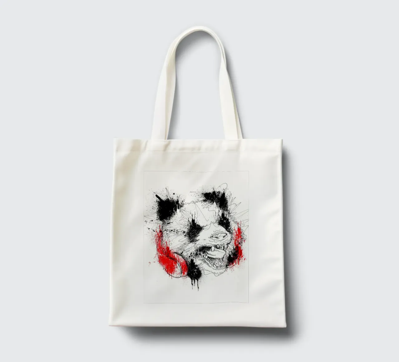 Panda Roar Graffio borsa in juta da James M Coyle