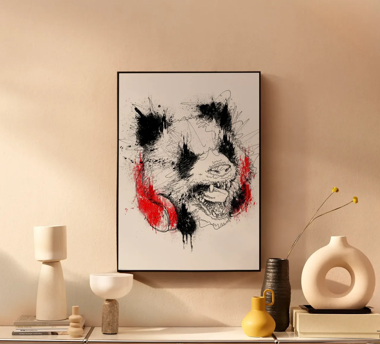 Panda Roar Graffio plexiglass da James M Coyle