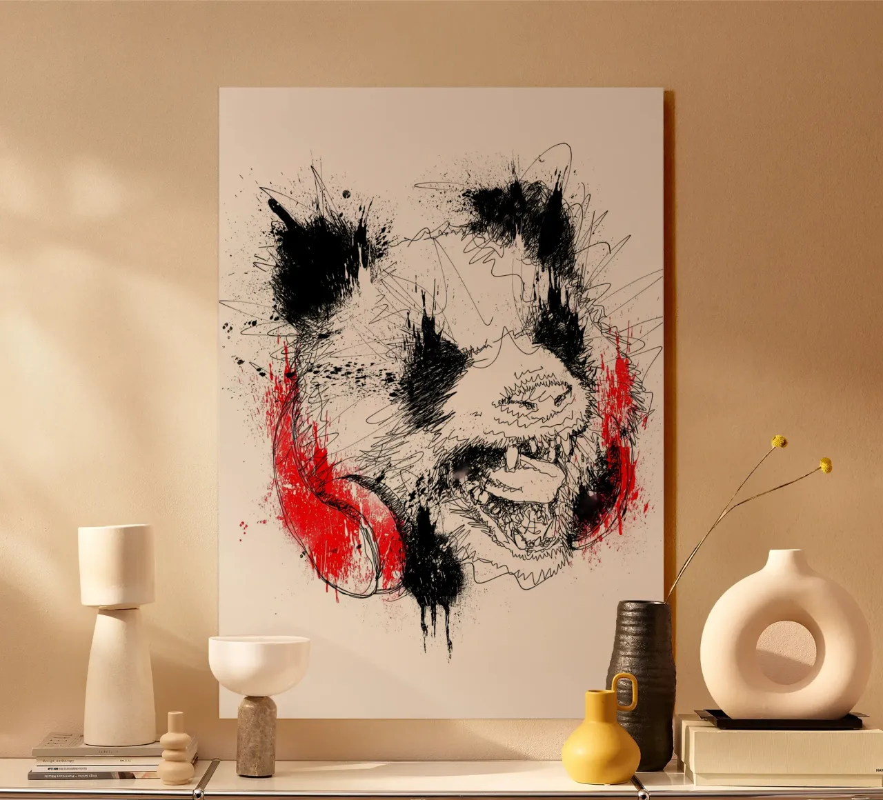 Panda Roar Graffio alluminio dibond da James M Coyle
