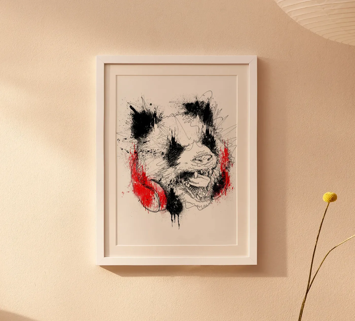 Panda Roar Scratch poster by James M Coyle