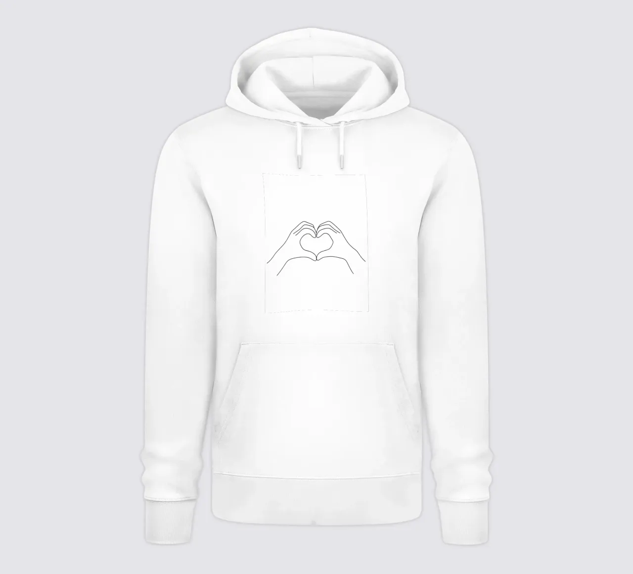Amore 2 Line Art minimalista felpa con cappuccio da Viv Line Art