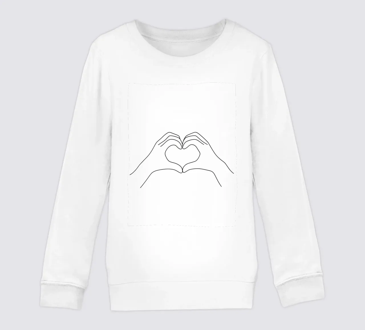 Amore 2 Line Art minimalista felpa bambino da Viv Line Art