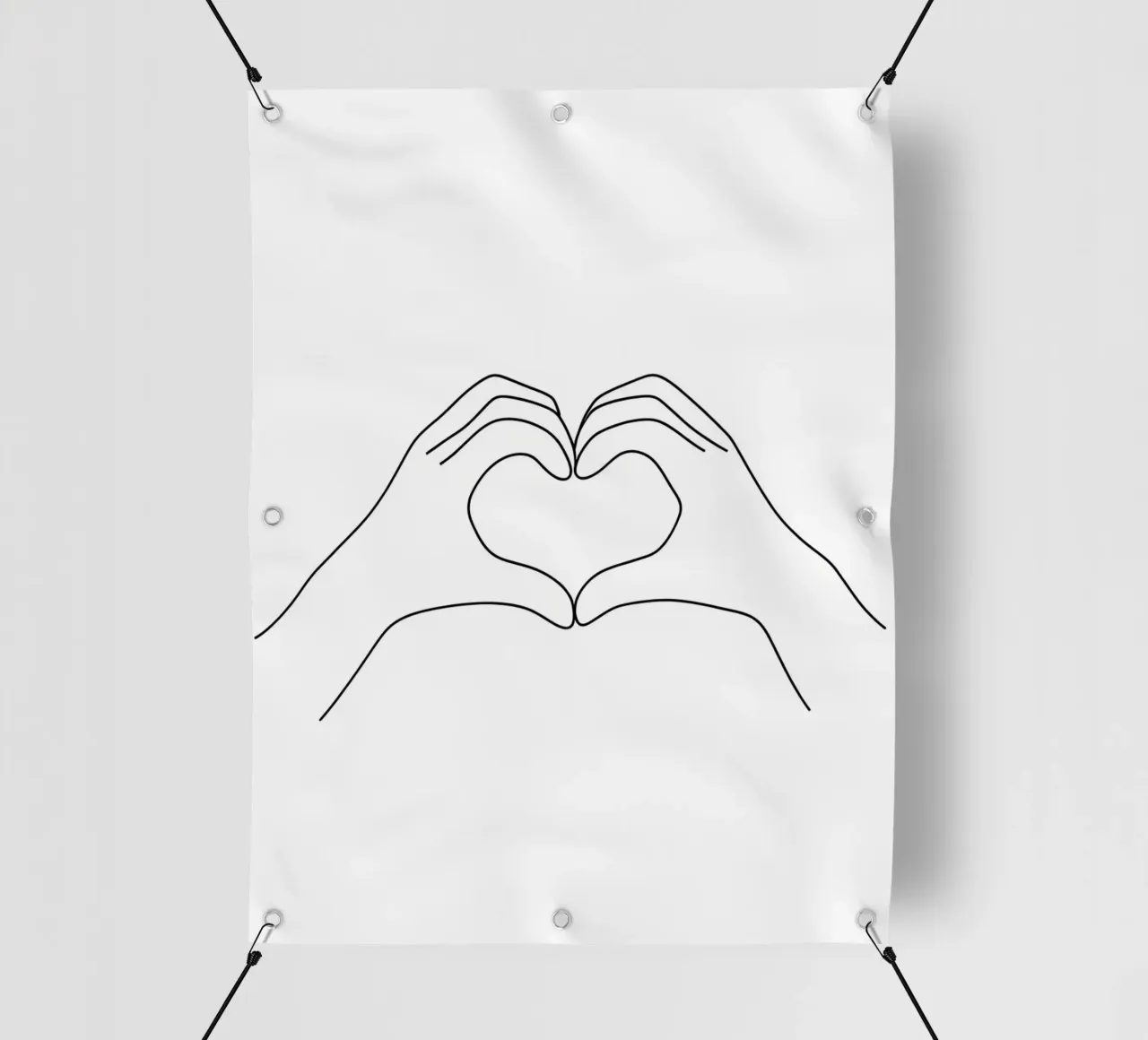 Amore 2 Line Art minimalista telo in pvc da Viv Line Art