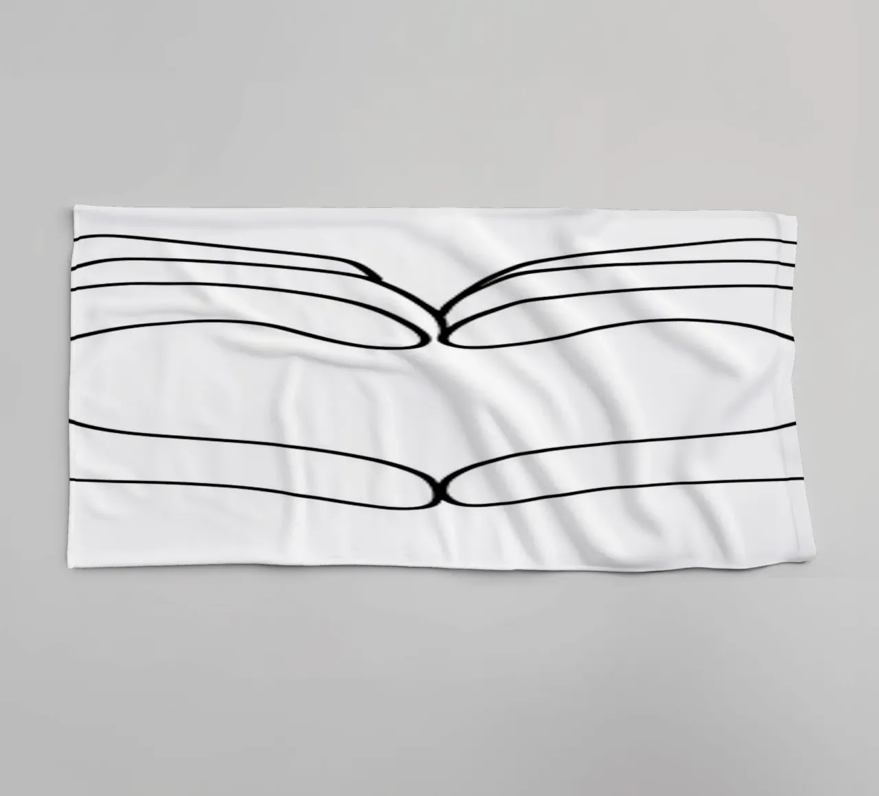 Amore 2 Line Art minimalista asciugamano da bagno da Viv Line Art