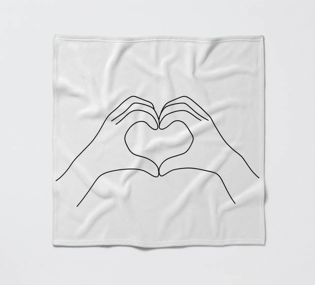 Amore 2 Line Art minimalista coperta in pile da Viv Line Art