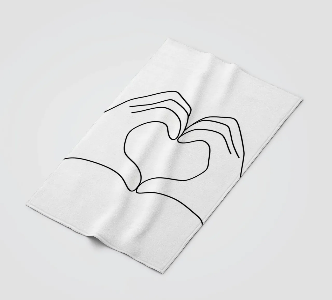 Amore 2 Line Art minimalista coperta in pile da Viv Line Art