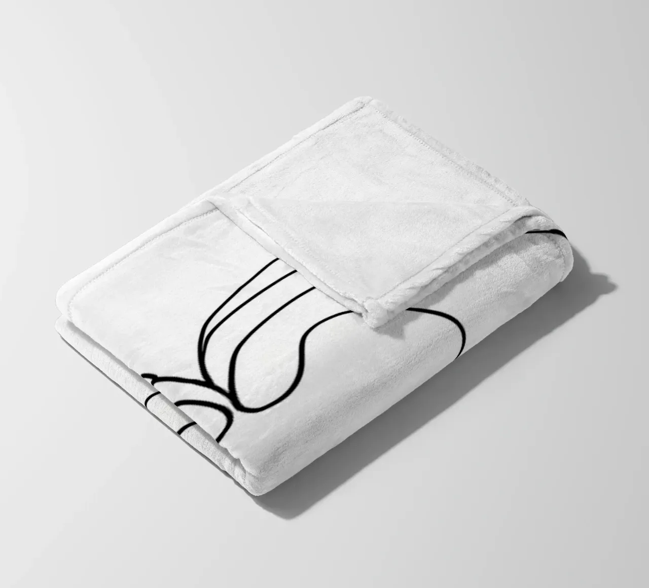 Amore 2 Line Art minimalista coperta in pile da Viv Line Art