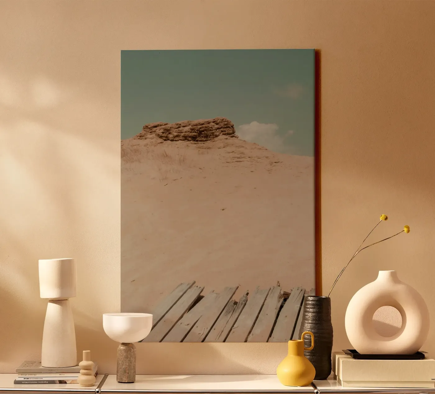 Woestijnstemming canvas van Moon Bloom