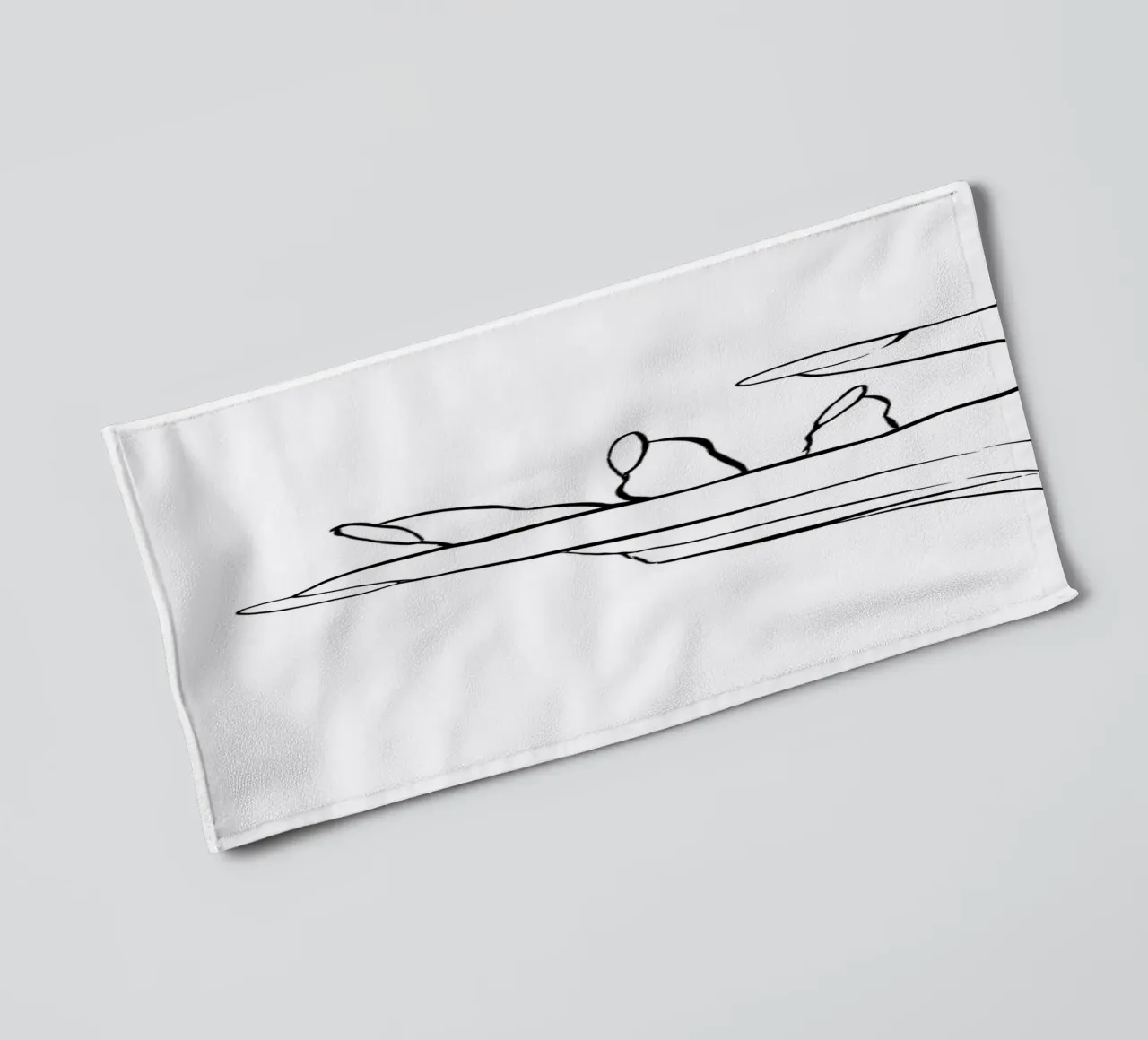 Hand Minimalist Line Art towel by Viv Line Art