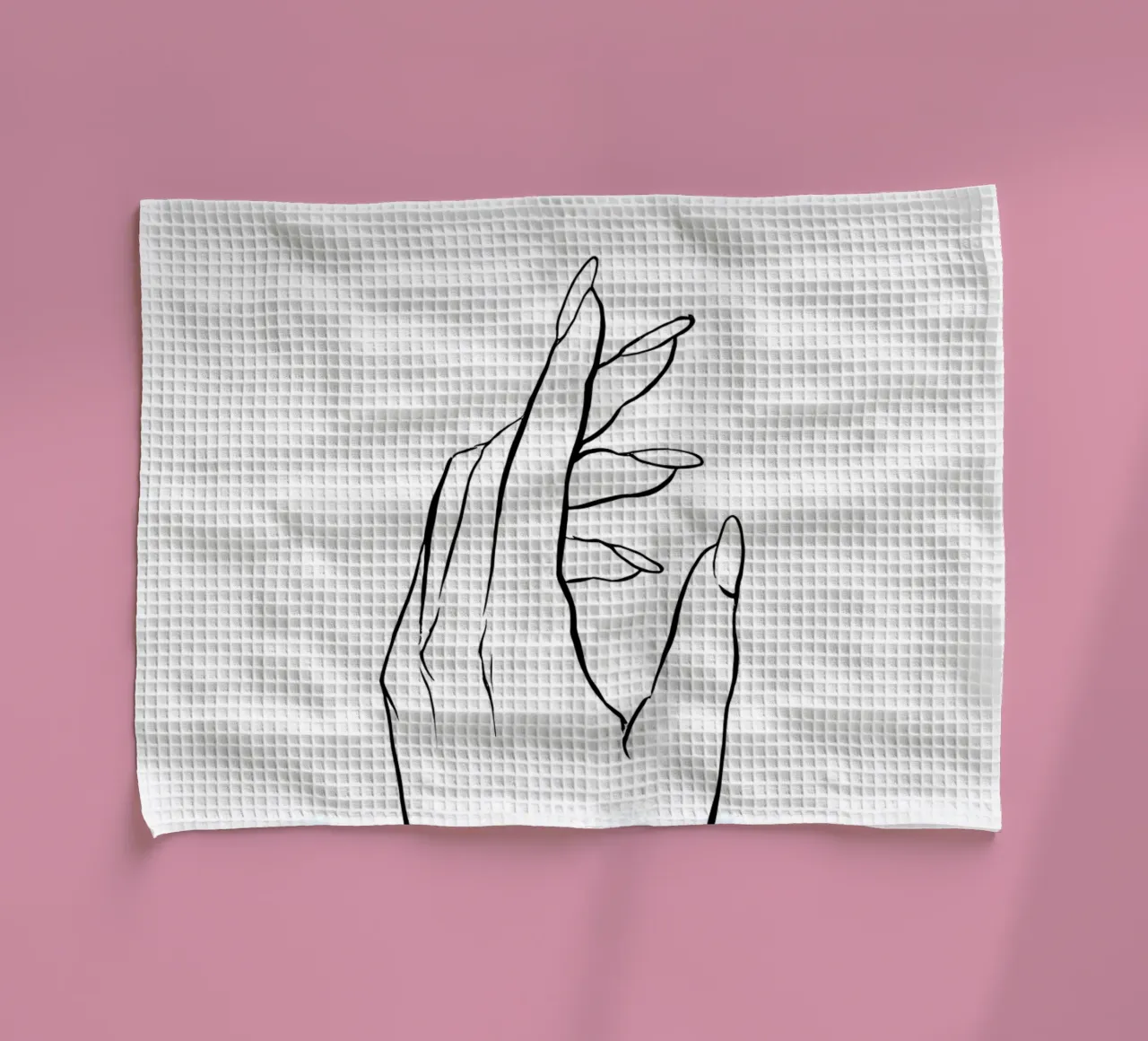 Hand Minimalist Line Art torchon de Viv Line Art