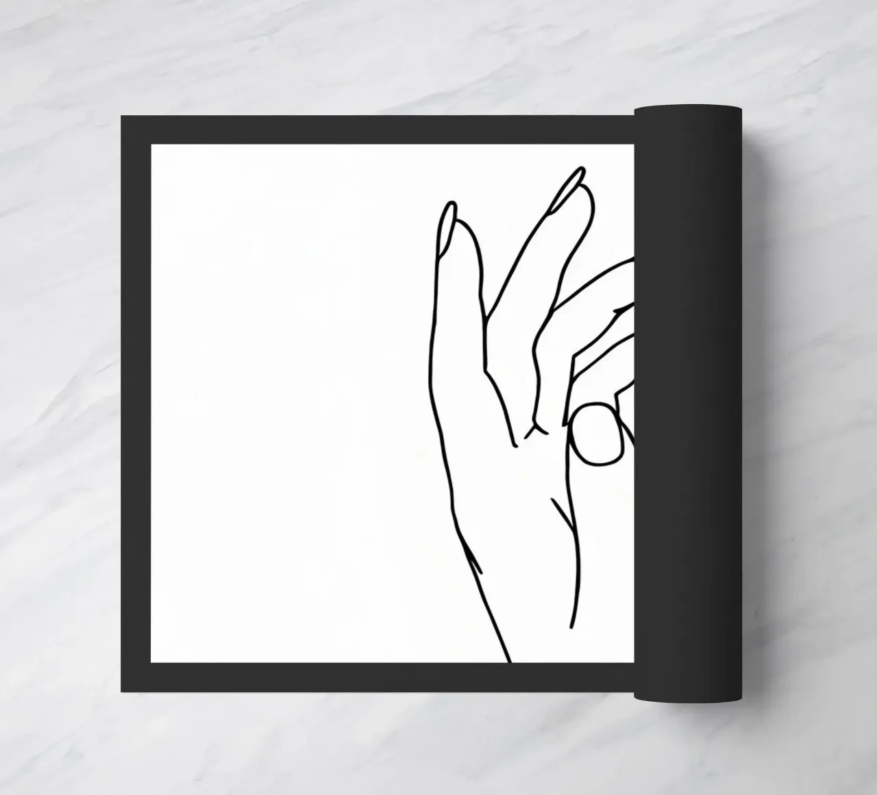 Linea d'arte minimalista a mano zerbino da Viv Line Art