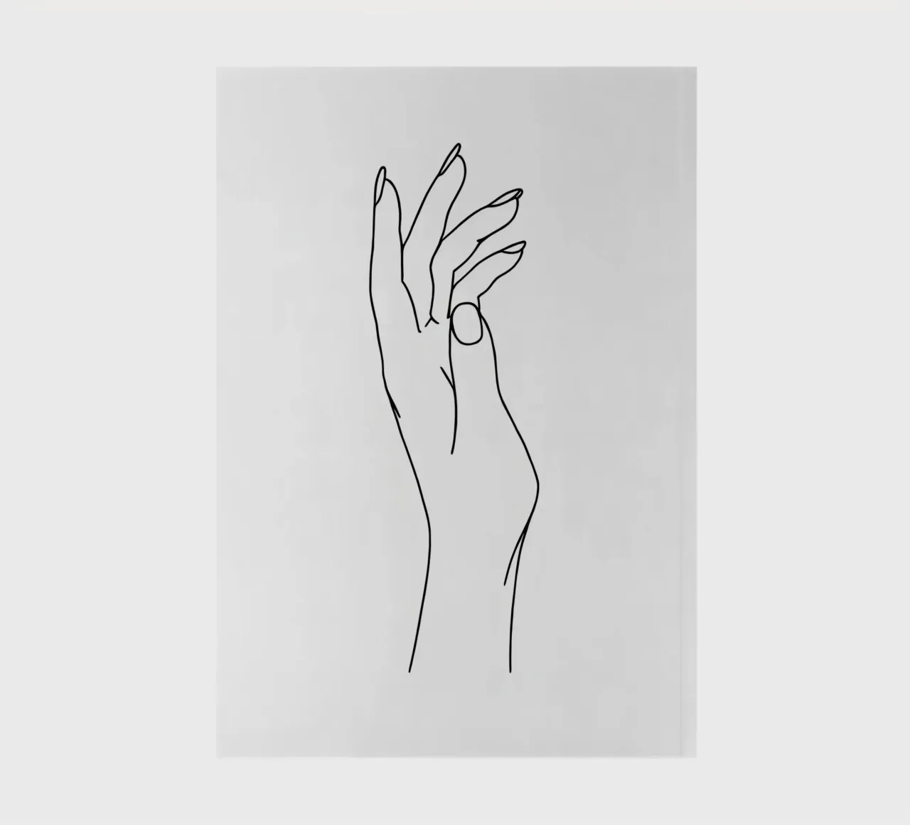 Hand Minimalist Line Art notebook by Viv Line Art