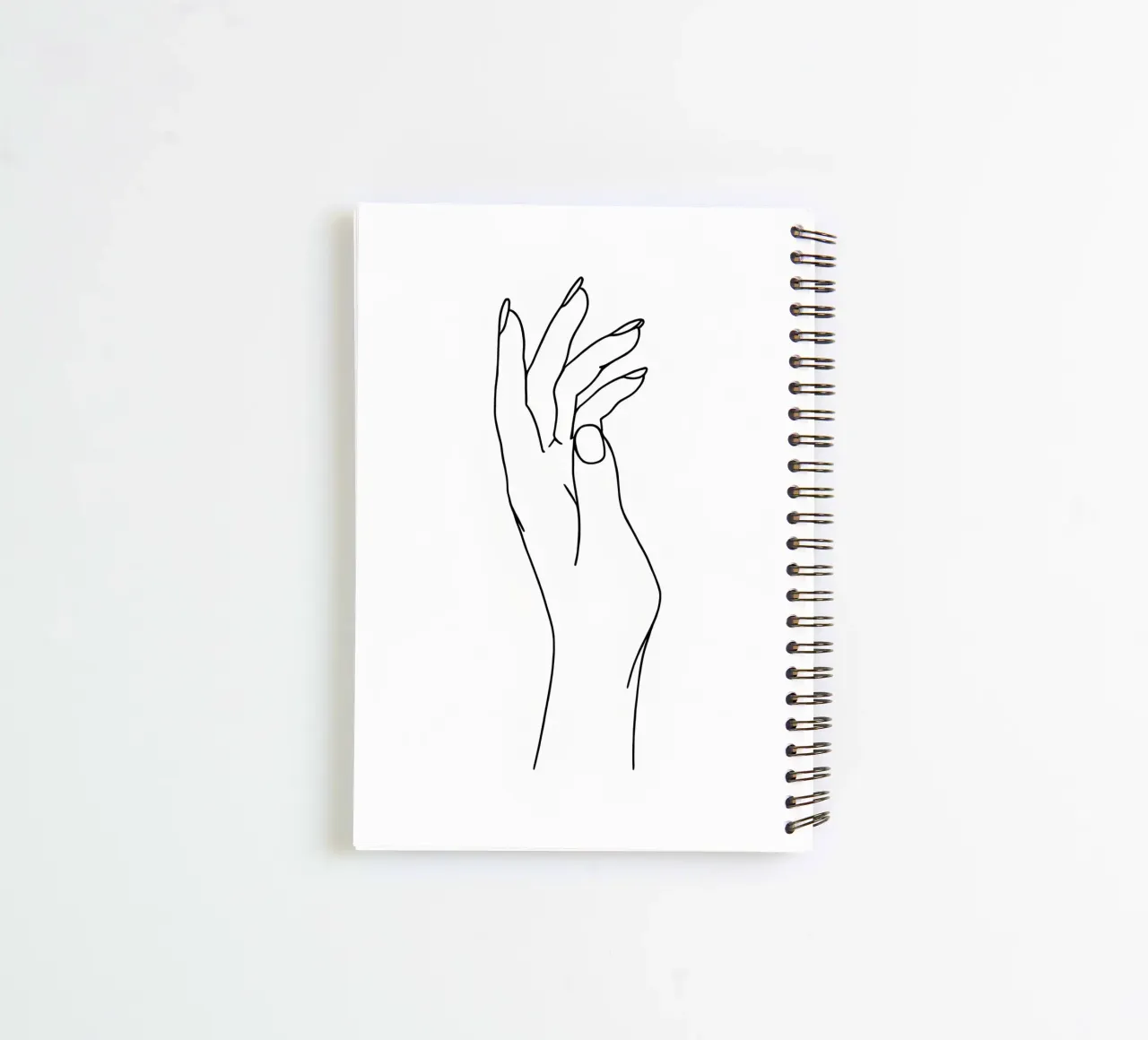 Hand Minimalist Line Art spiral notebook by Viv Line Art