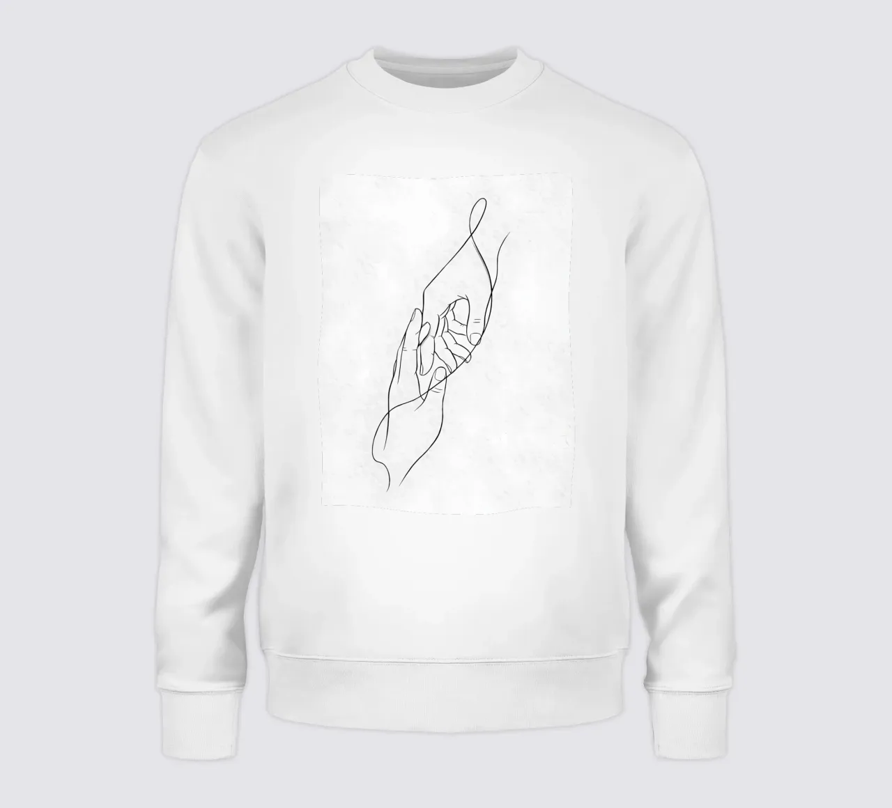Mani connesse Line Art minimalista felpa da Viv Line Art