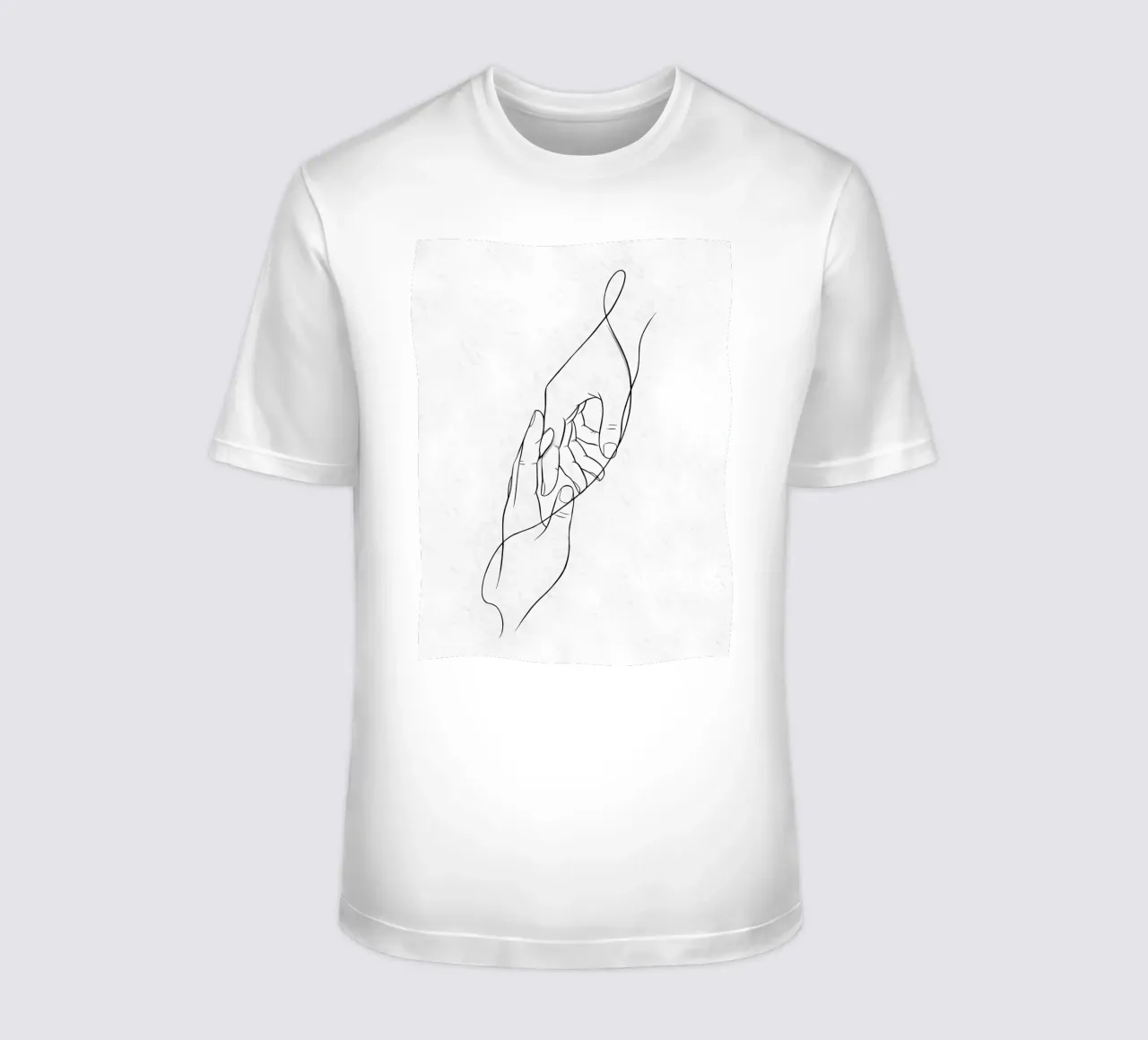 Connected Hands Minimalist Line Art t-shirt by Viv Line Art