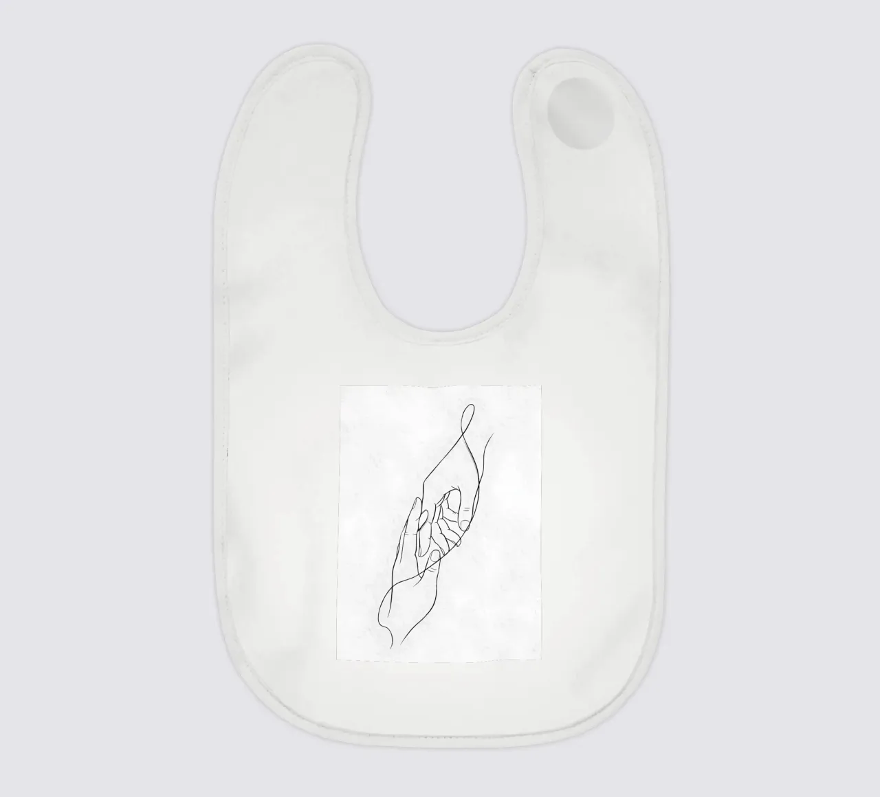 Mani connesse Line Art minimalista bavaglino da Viv Line Art