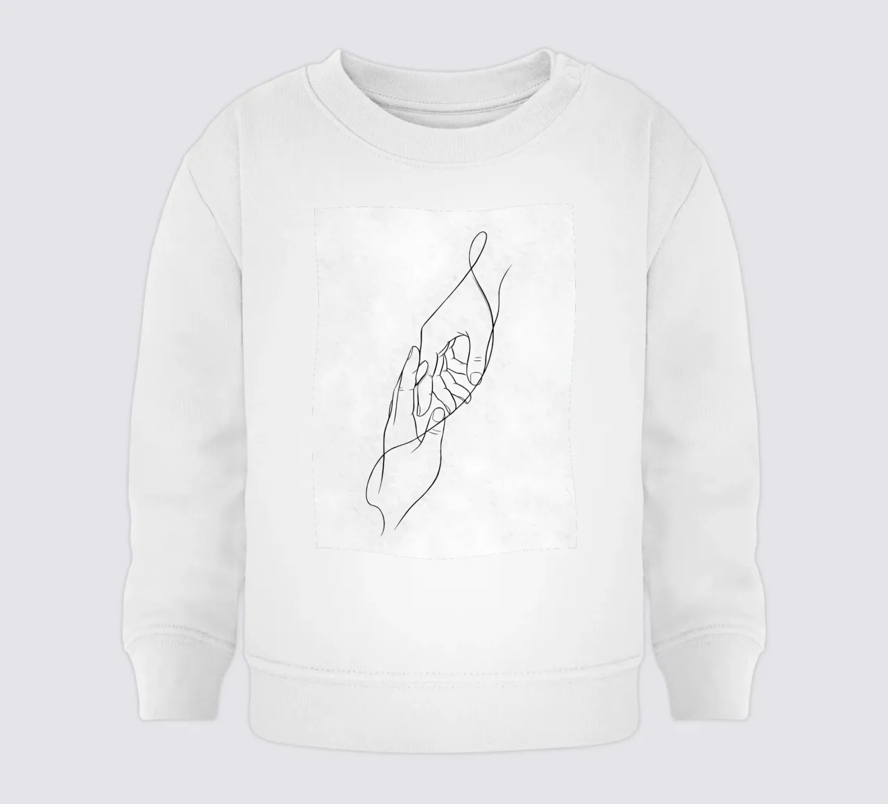 Mani connesse Line Art minimalista felpa neonato da Viv Line Art
