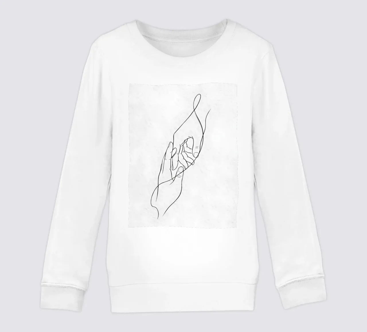 Mani connesse Line Art minimalista felpa bambino da Viv Line Art