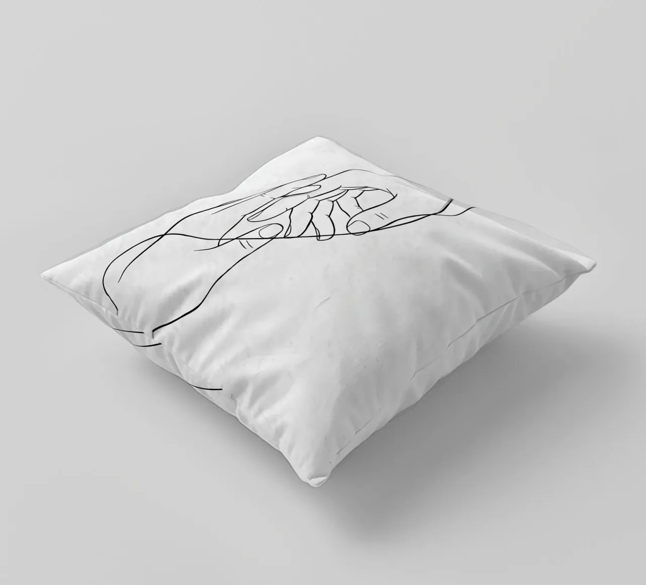 Mani connesse Line Art minimalista cuscino da Viv Line Art