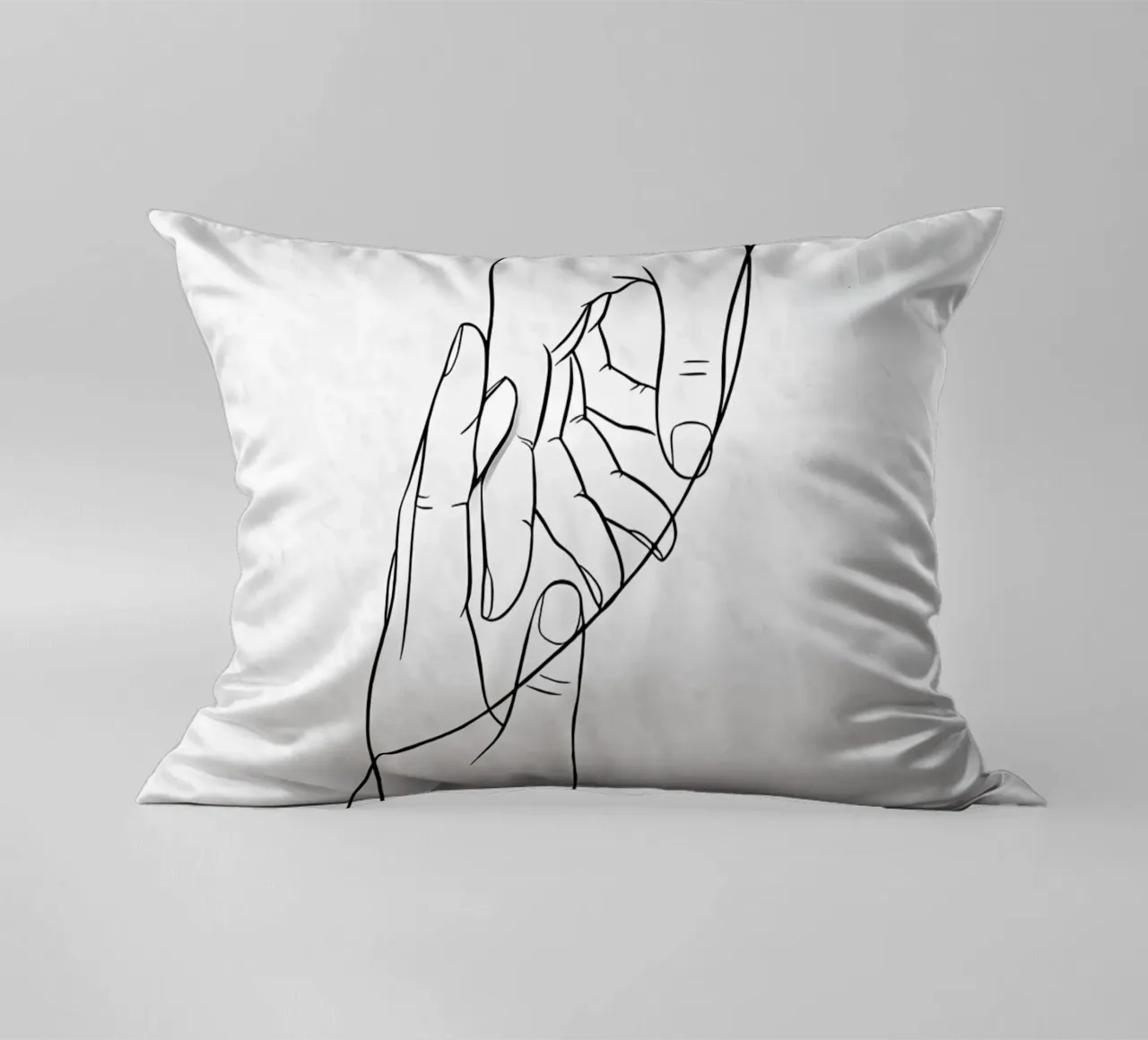 Mani connesse Line Art minimalista cuscino da Viv Line Art