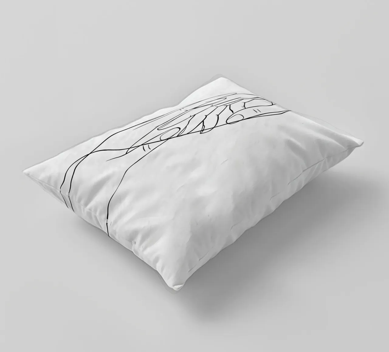 Mani connesse Line Art minimalista cuscino da Viv Line Art