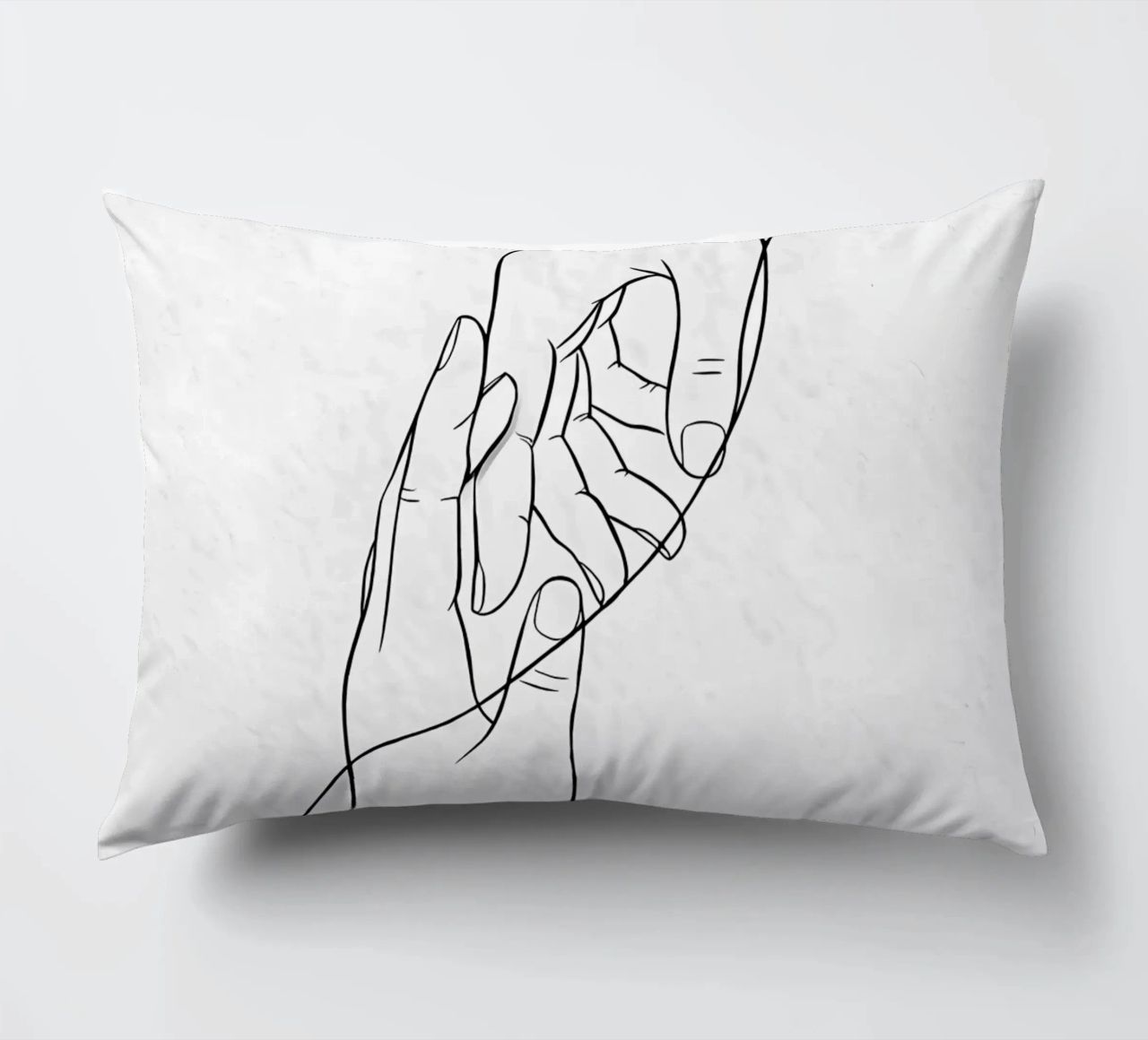 Mani connesse Line Art minimalista cuscino da Viv Line Art