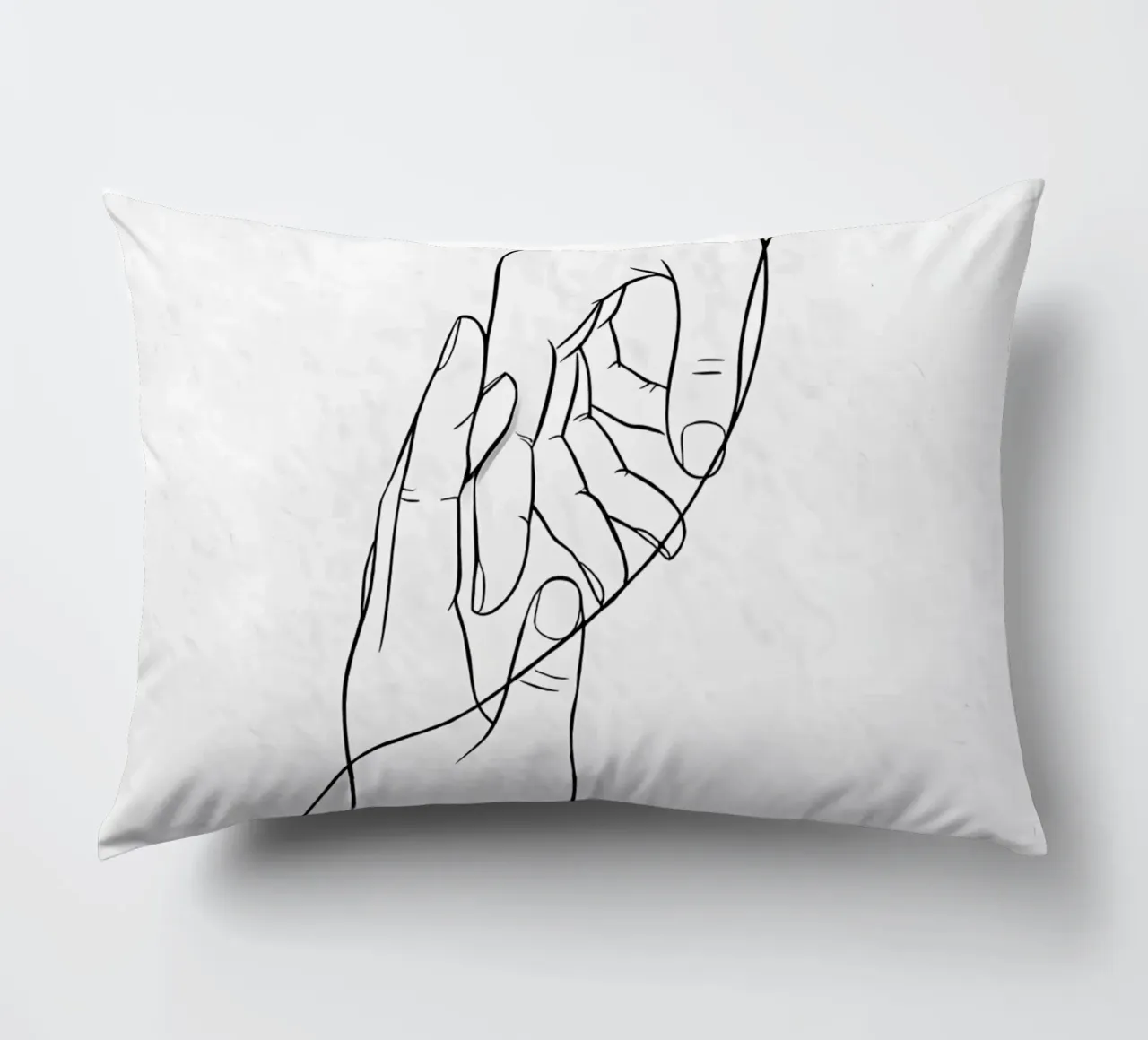 Mani connesse Line Art minimalista cuscino da Viv Line Art