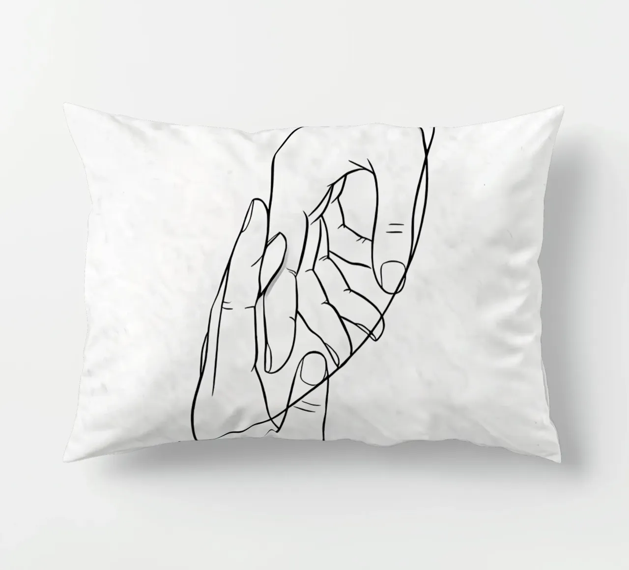 Mani connesse Line Art minimalista cuscino da Viv Line Art