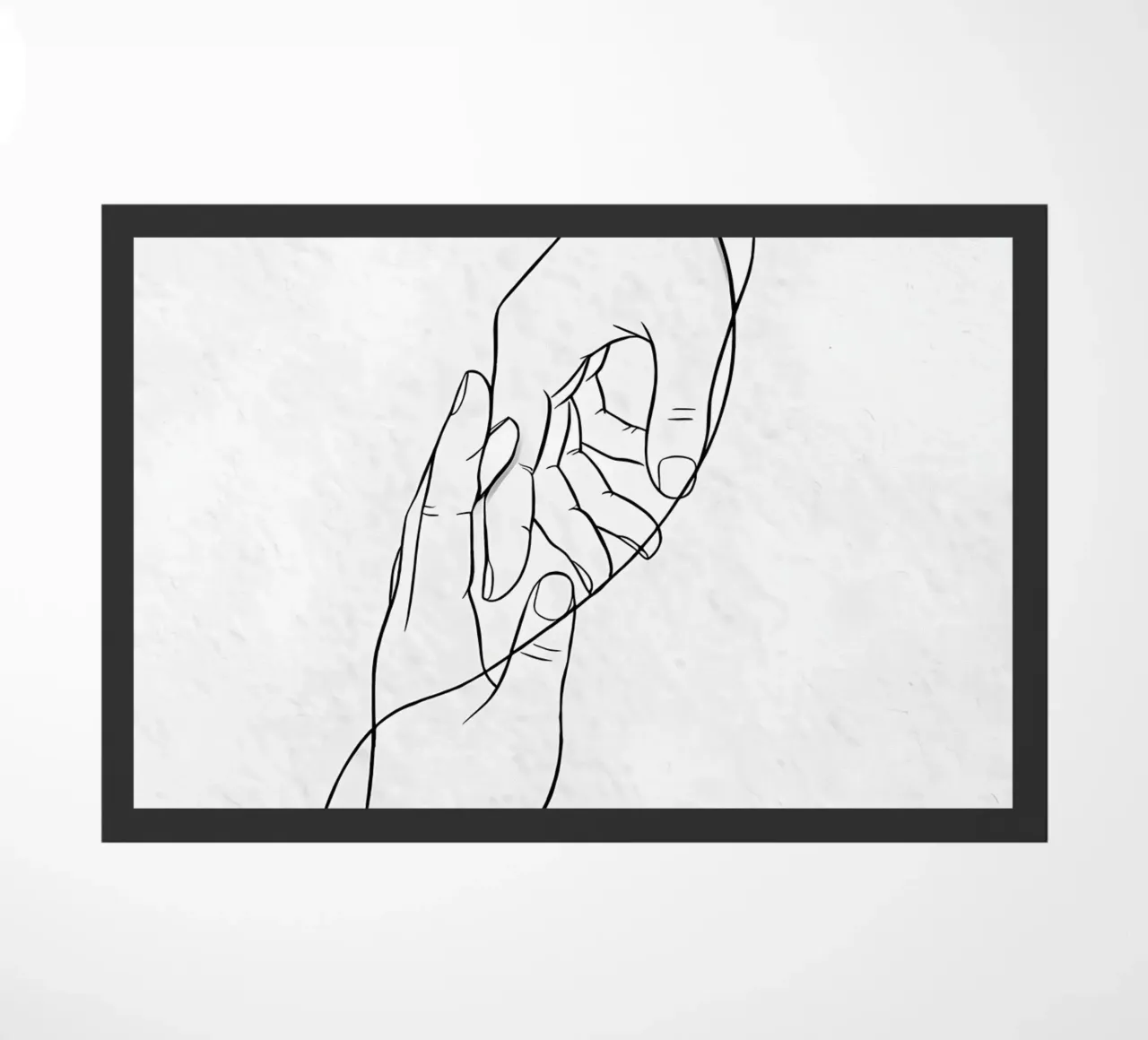 Mani connesse Line Art minimalista zerbino da Viv Line Art
