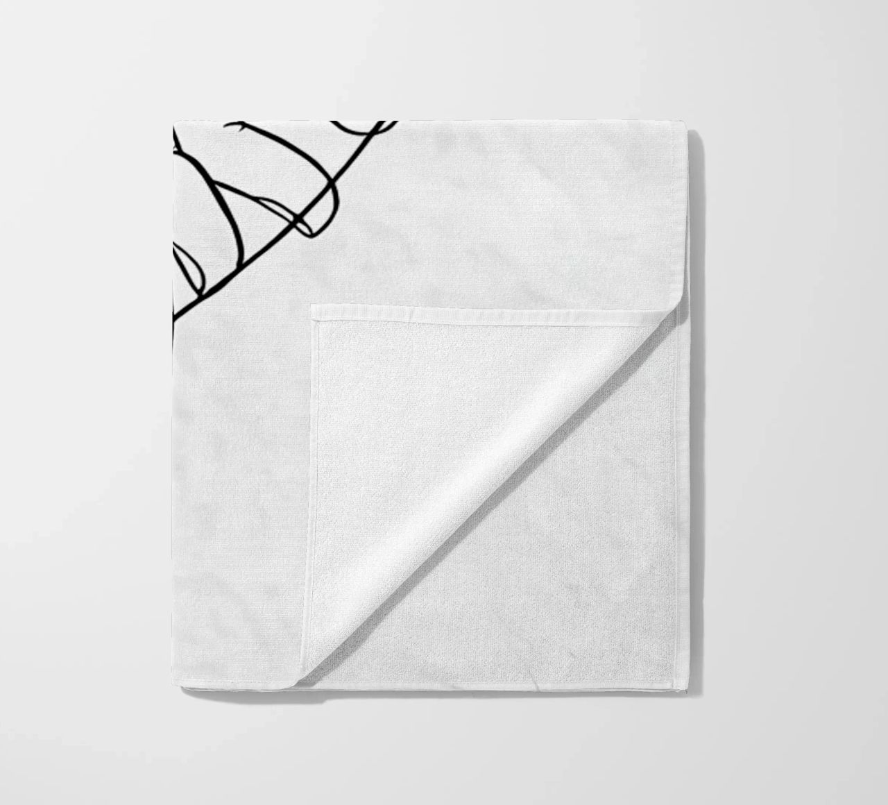 Mani connesse Line Art minimalista telo mare da Viv Line Art