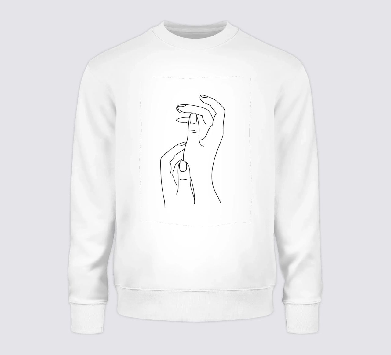 Mani Emozione Line Art minimalista felpa da Viv Line Art