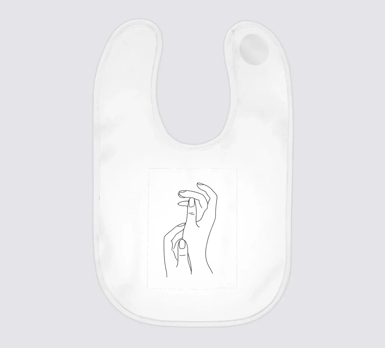 Mani Emozione Line Art minimalista bavaglino da Viv Line Art