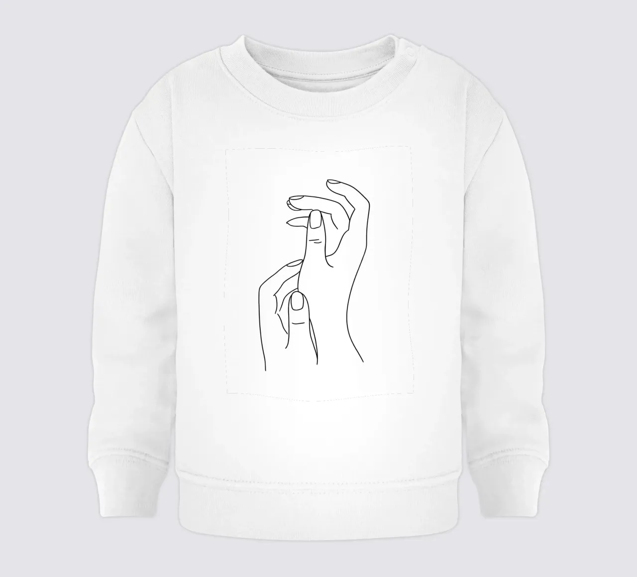 Hands Emotion Minimalist Line Art baby sweatshirt by Viv Line Art