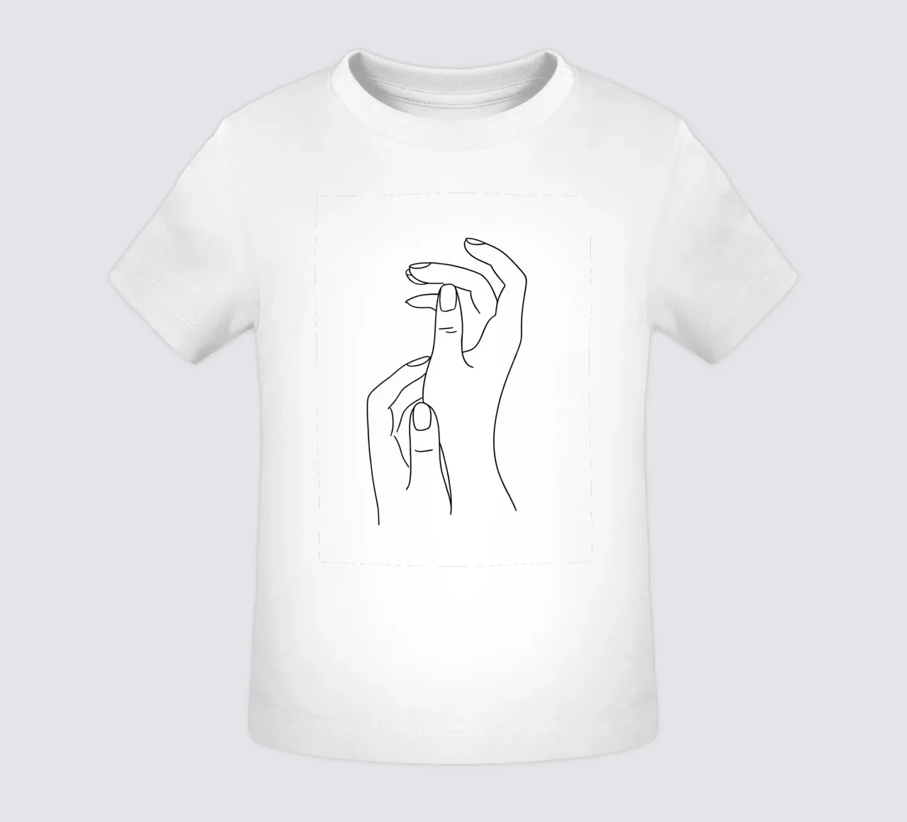 Mani Emozione Line Art minimalista maglietta neonato da Viv Line Art