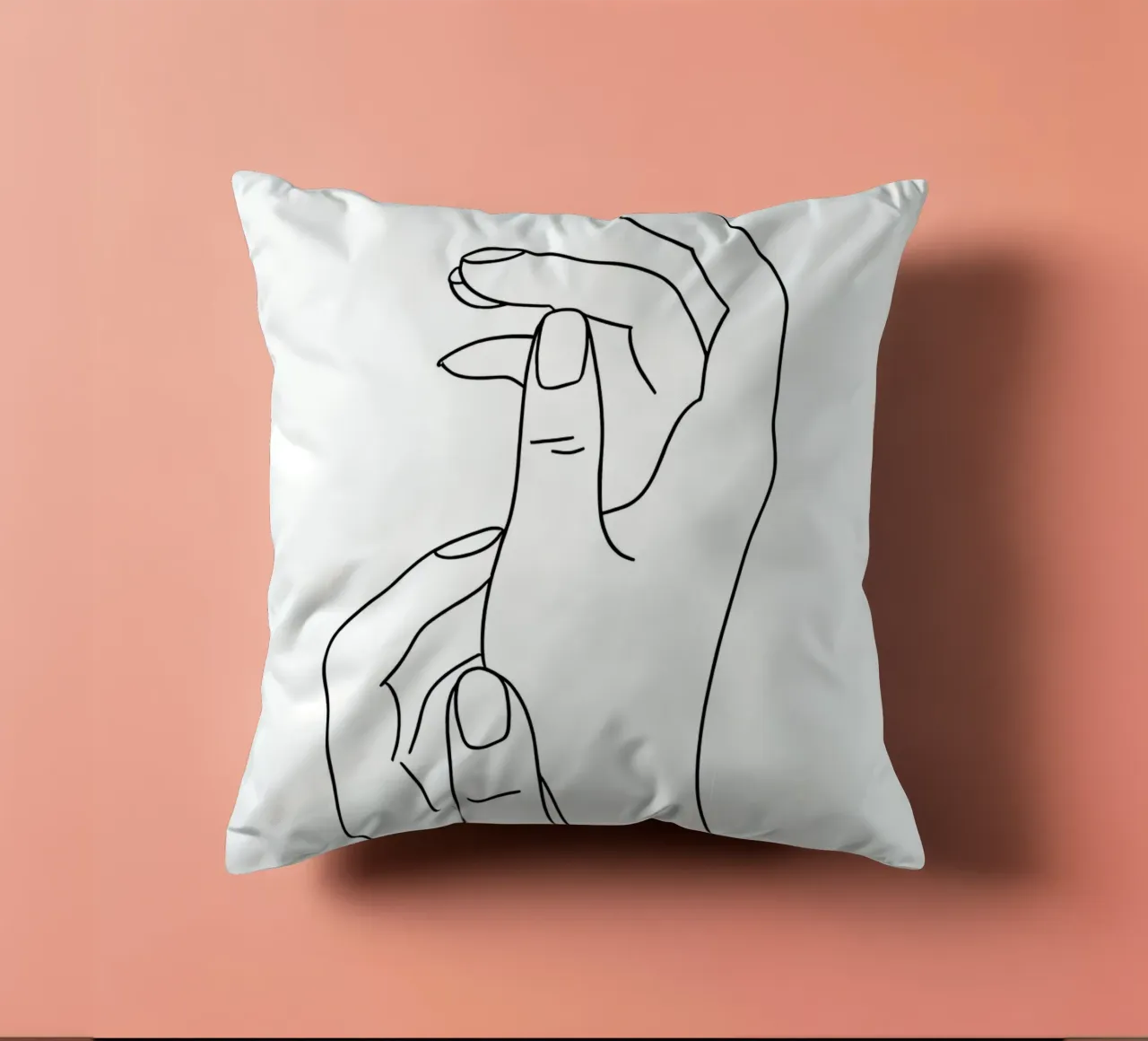 Mani Emozione Line Art minimalista cuscino da Viv Line Art