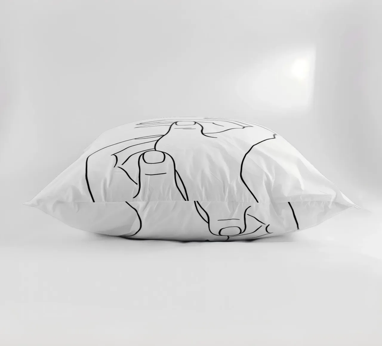 Mani Emozione Line Art minimalista cuscino da Viv Line Art